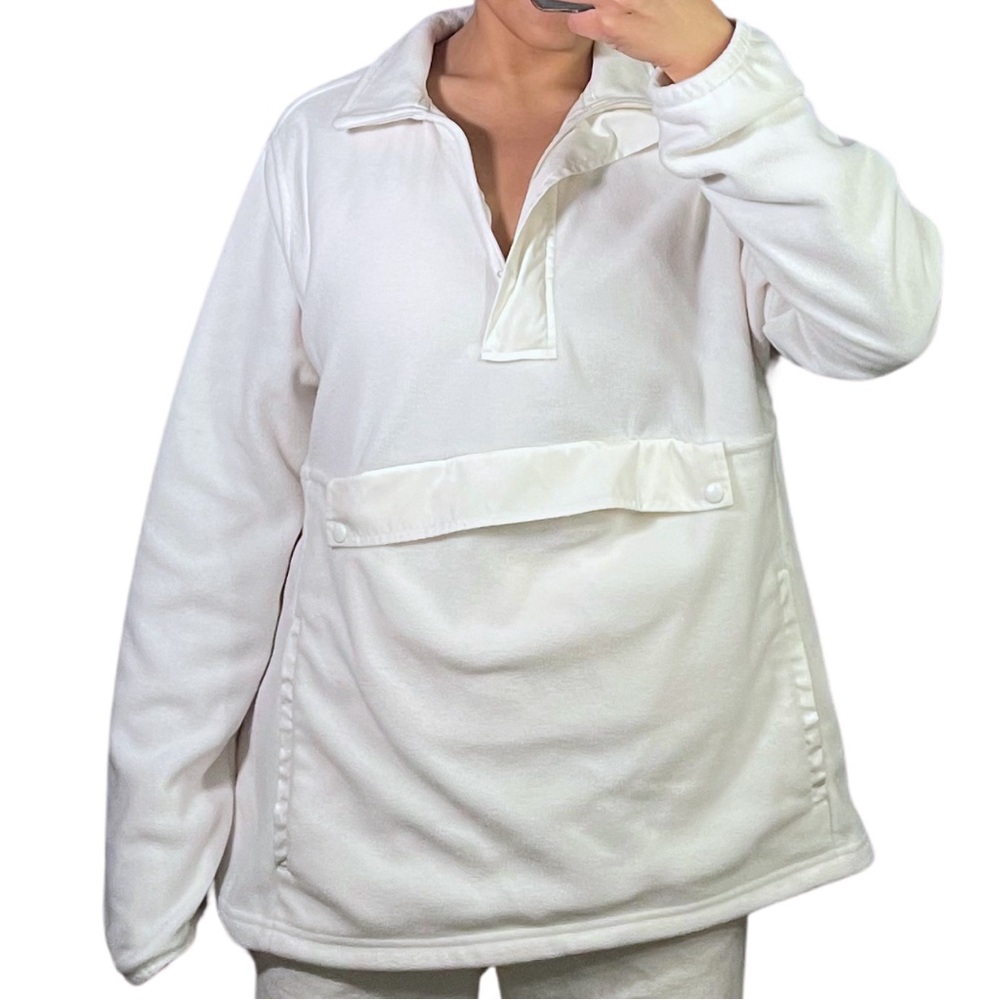 Cozy White Pullover Fleece